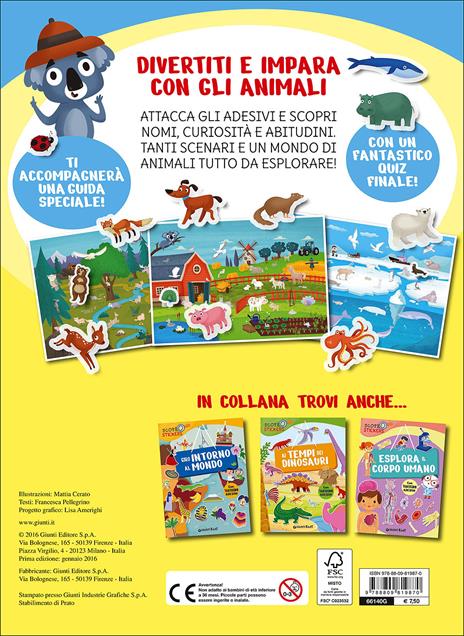 Alla scoperta degli animali. Con adesivi - Francesca Pellegrino - 2