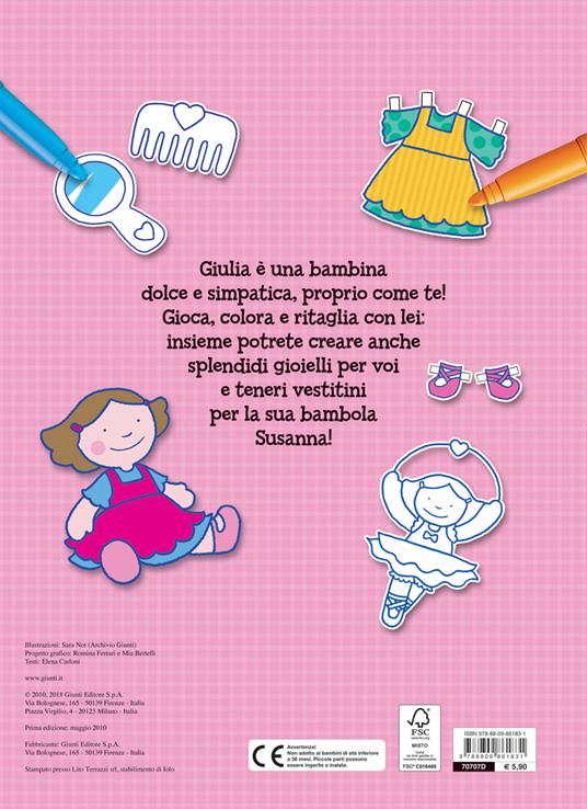 Il superlibro delle bambine da colorare. Con gioielli e vestitini da ritagliare. Con Prodotti vari - Elena Carloni - 5