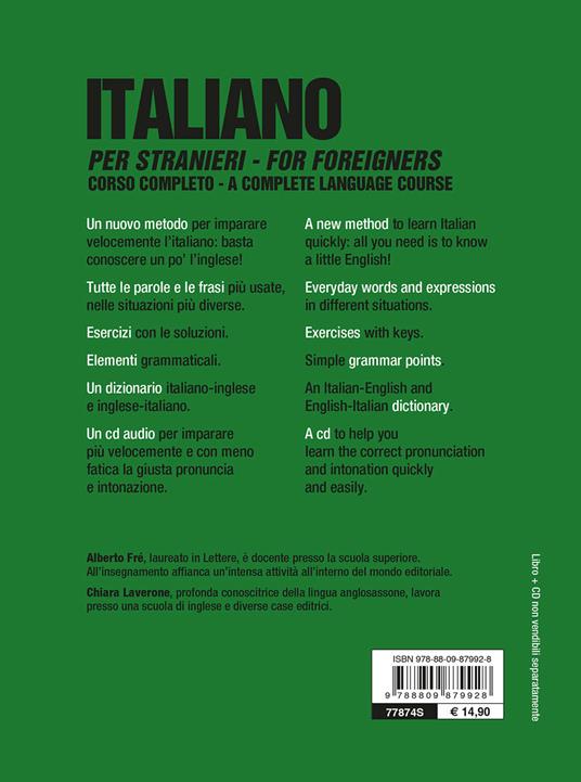 Italiano per stranieri. Corso completo. Con CD-Audio - Alberto Fré - Chiara  Laverone - - Libro - Giunti Editore - Impara rapidamente | laFeltrinelli