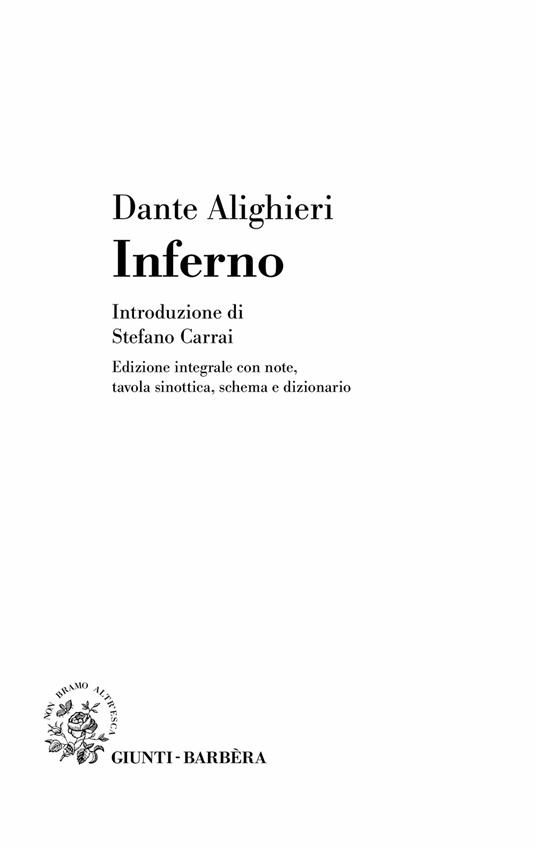 La Divina Commedia. Inferno. Ediz. integrale - Dante Alighieri - Libro -  Giunti-Barbera - Passepartout