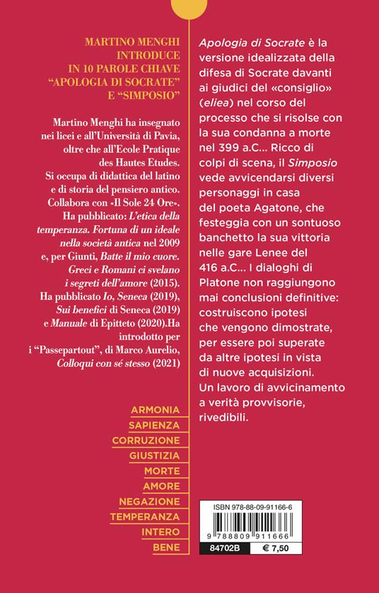 Simposio-Apologia di Socrate. Testo greco a fronte - Platone - Libro -  Demetra - Passepartout