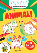 Animali. I puntini da unire e colorare. Con 3 livelli di difficoltà. Ediz. a colori