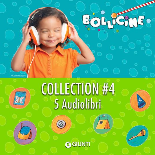 Audiolibri per bambini. un ragazzino con le cuffie ascolta un audiolibro.