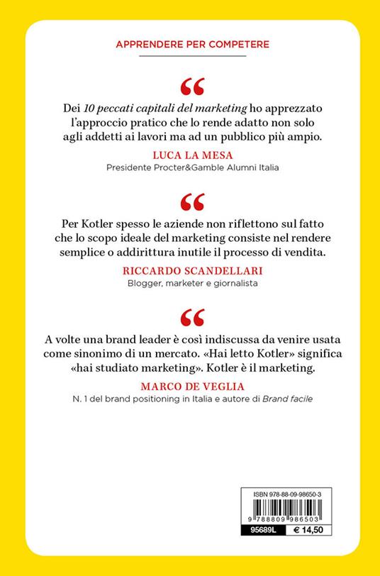 I 10 peccati capitali del marketing. Sintomi e cure - Philip Kotler - 2