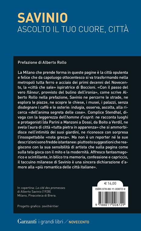 Ascolto il tuo cuore, città - Alberto Savinio - 2