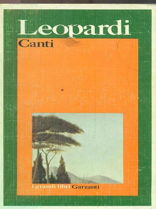 I canti - Giacomo Leopardi - copertina