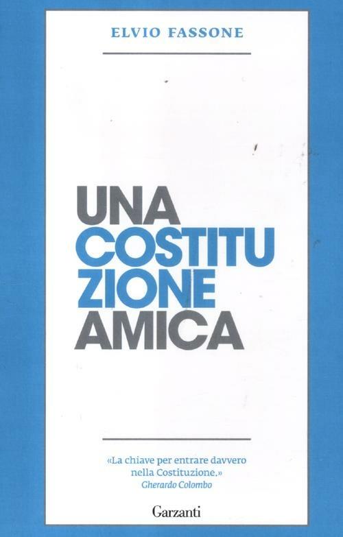 Una costituzione amica - Elvio Fassone - copertina