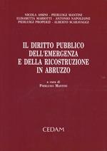 Il diritto pubblico dell'emergenza e della ricostruzione in Abruzzo