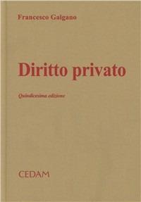 Diritto privato - Francesco Galgano - copertina