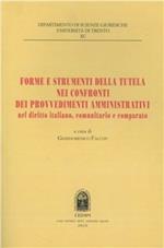 Forme e strumenti della tutela nei confronti dei provvedimenti amministrativi nel diritto italiano, comunitario e comparato
