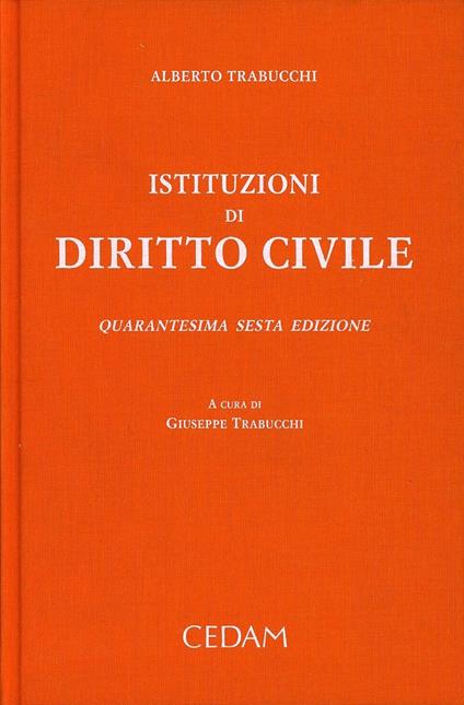 Istituzioni di diritto civile - Alberto Trabucchi - copertina