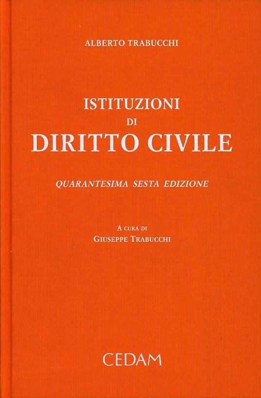 Istituzioni di diritto civile - Alberto Trabucchi - copertina