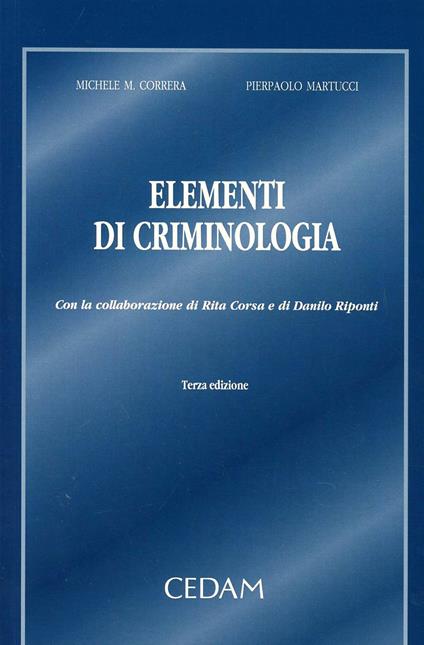 Elementi di criminologia - copertina