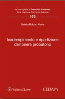 Inadempimento e ripartizione dell'onere probatorio - Natalia Roldan Alzate - copertina