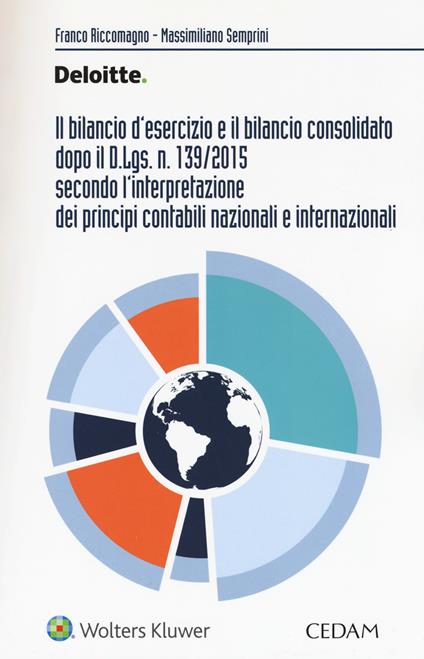 Il bilancio d'esercizio e il bilancio consolidato dopo il D.Lgs. n. 139/2015 secondo l'interpretazione dei principi contabili nazionali e internazionali - Franco Riccomagno,Massimiliano Semprini - copertina