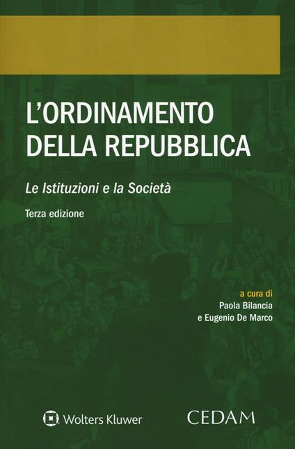 L'ordinamento della Repubblica. Le istituzioni e la società - copertina