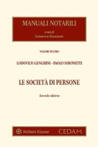 Le società di persone - Lodovico Genghini,Paolo Simonetti - copertina