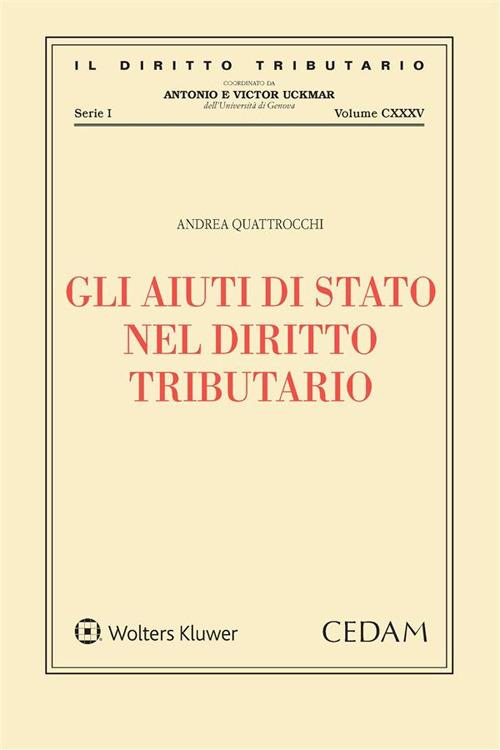 Gli aiuti di stato nel diritto tributario - Andrea Quattrocchi - copertina