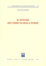 Il potere dei tribuni della plebe