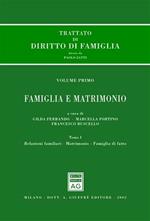 Famiglia e matrimonio. Vol. 1: Relazioni familiari, matrimonio, famiglia di fatto-Separazione, divorzio.