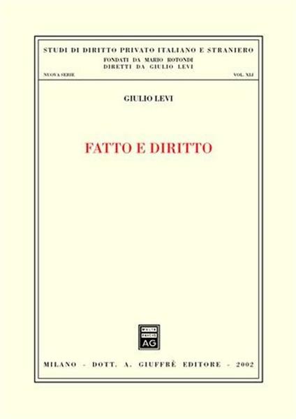 Fatto e diritto - Giulio Levi - copertina