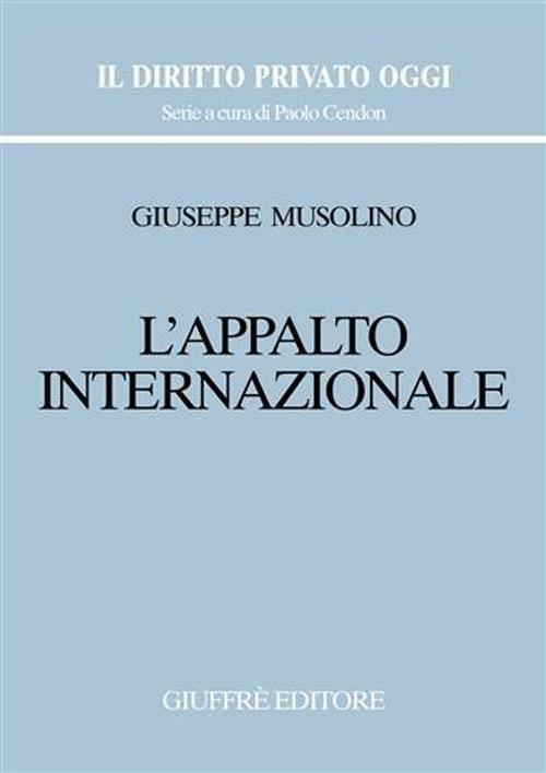 L' appalto internazionale - Giuseppe Musolino - copertina