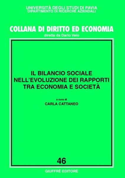 Il bilancio sociale nell'evoluzione dei rapporti tra economia e società - copertina