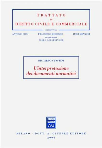 L' interpretazione dei documenti normativi - Riccardo Guastini - copertina