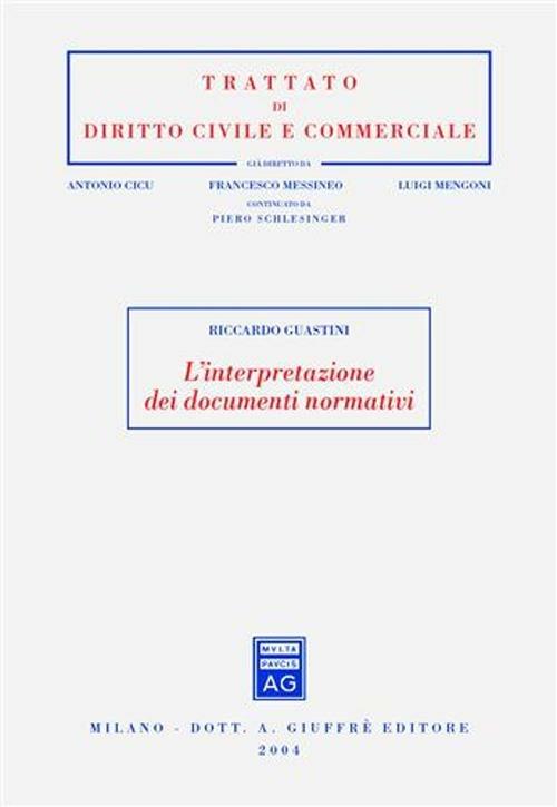 L' interpretazione dei documenti normativi - Riccardo Guastini - copertina