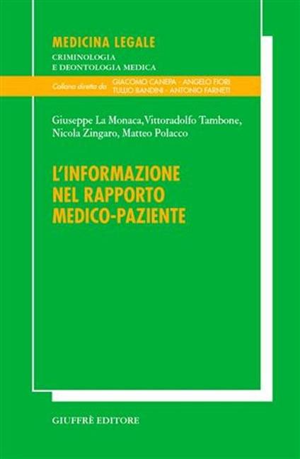 L' informazione nel rapporto medico-paziente - copertina