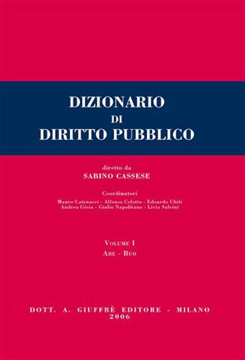 Dizionario di diritto pubblico - copertina