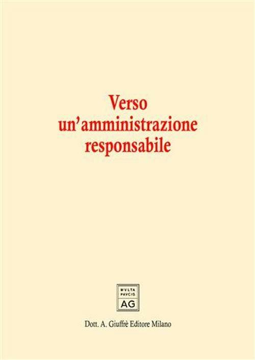 Verso un'amministrazione responsabile - copertina