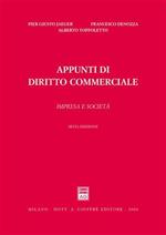 Appunti di diritto commerciale. Impresa e società