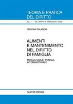 Alimenti e mantenimento nel diritto di famiglia. Tutela civile, penale, internazionale