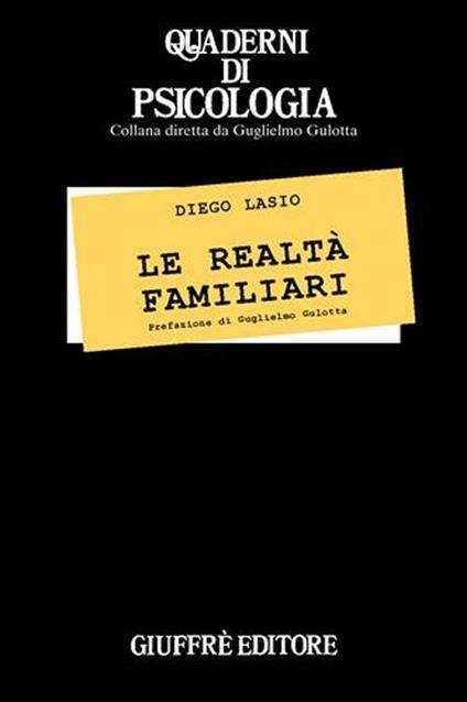 Le realtà familiari - Diego Lasio - copertina