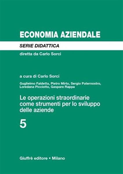 Le operazioni straordinarie come strumenti per lo sviluppo delle aziende - copertina