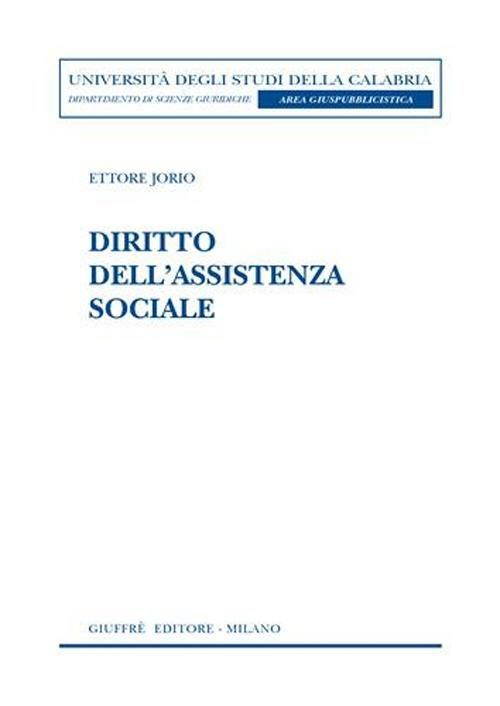 Diritto dell'assistenza sociale - Ettore Jorio - copertina