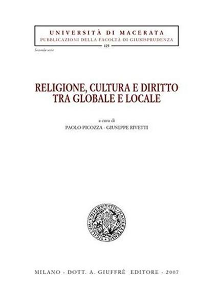 Religione, cultura e diritto tra globale e locale - copertina