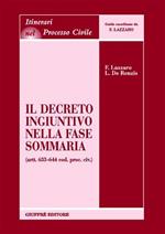 Il decreto ingiuntivo nella fase sommaria (artt. 633-644 Cod. proc. civ.)