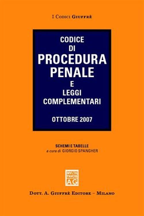 Codice di procedura penale e leggi complementari - copertina