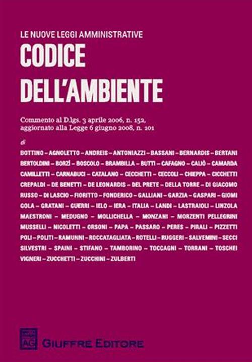 Codice dell'ambiente - copertina