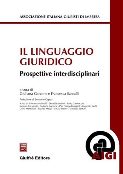 Il linguaggio giuridico. Prospettive interdisciplinari - copertina