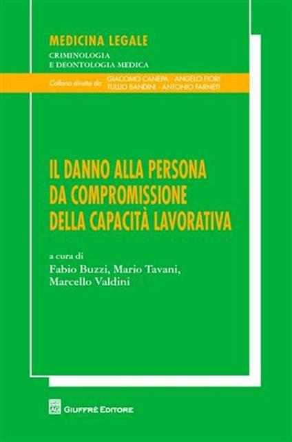 Il danno alla persona da compromissione della capacità lavorativa - copertina