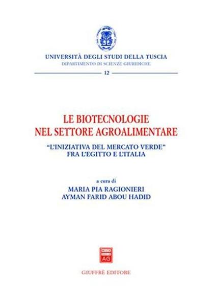 Le biotecnologie nel settore agroalimentare - copertina