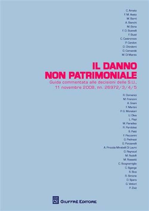 Il danno non patrimoniale - copertina