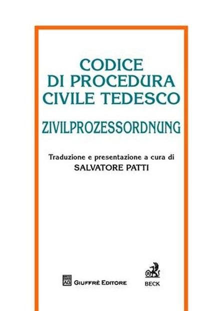 Codice di procedura civile tedesco. Zivilprozessordnung - copertina