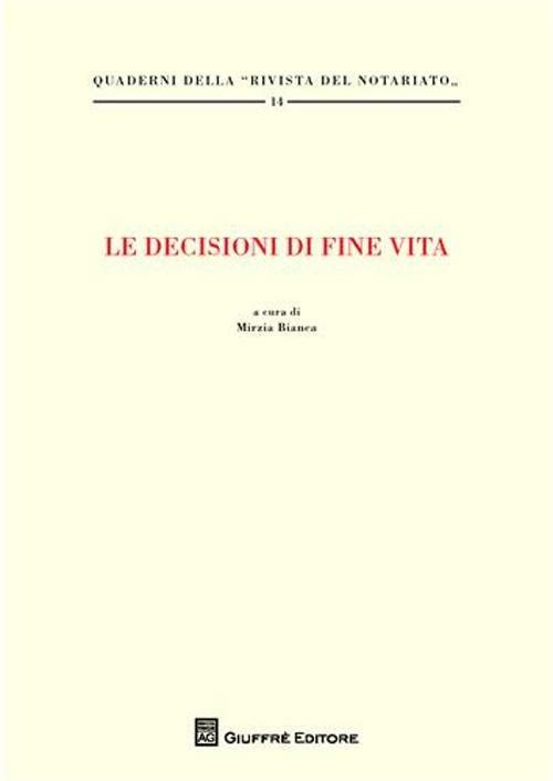 Le decisioni di fine vita - copertina