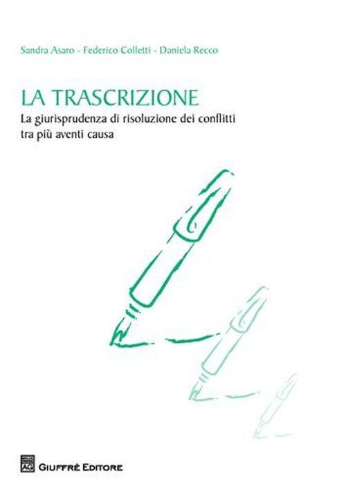 La trascrizione - Sandra Asaro,Federico Colletti,Daniela Recco - copertina