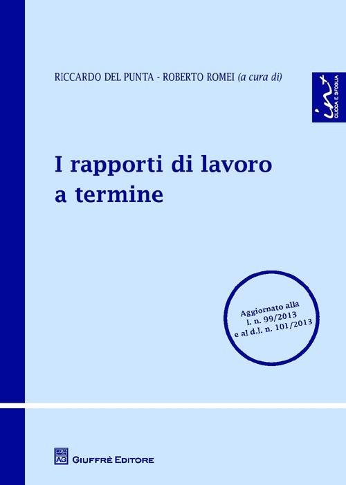 I rapporti di lavoro a termine - copertina