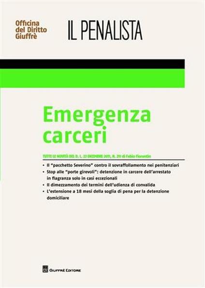 Emergenza carceri - Fabio Fiorentin - copertina